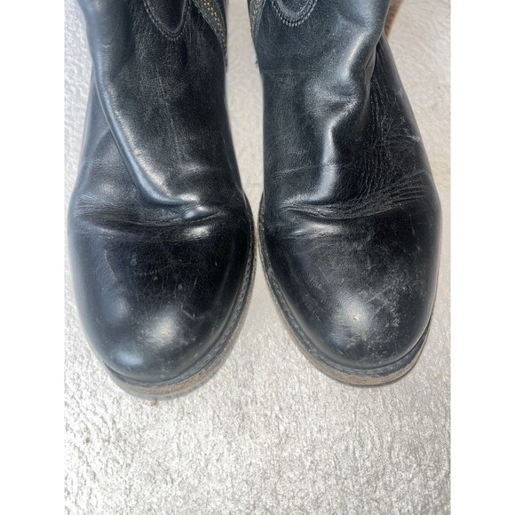 Women’s Frye Melissa Button Short Leather Ankle Booties size 6 Black - Picture 3 of 15